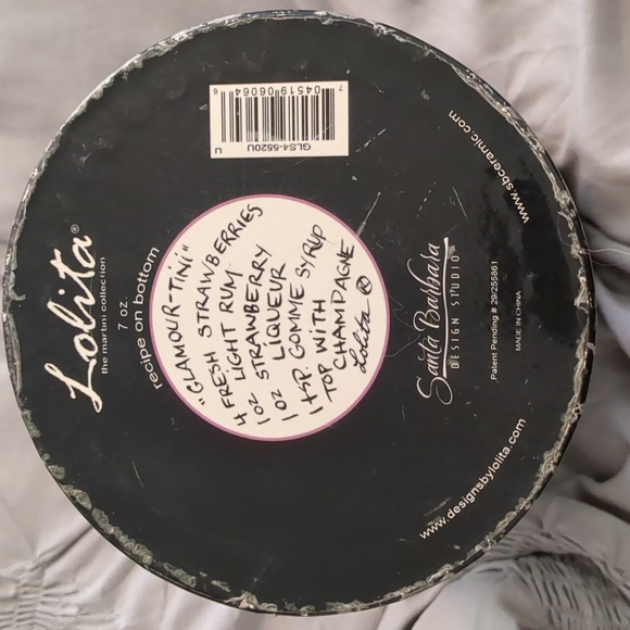 Lolita Glamour - Tini Hand Painted Martini Glass NIB - Picture 10 of 10